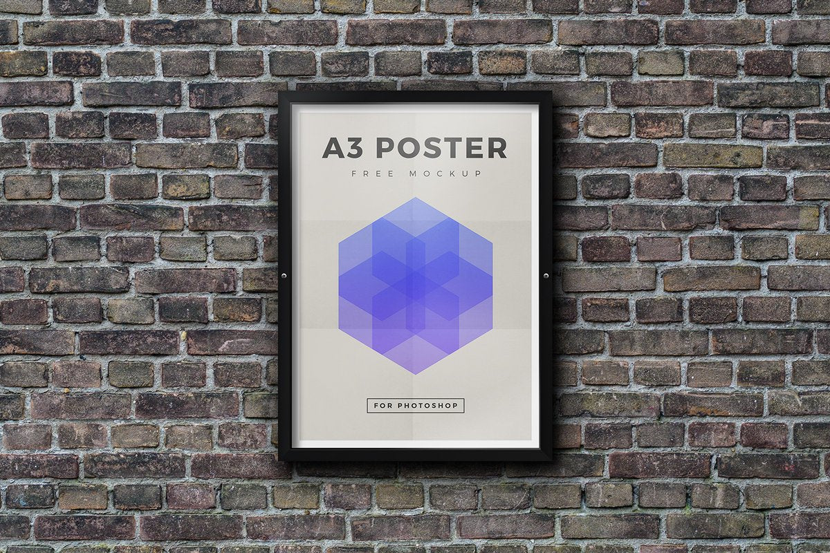 Free Outdoor Framed Poster Mockup