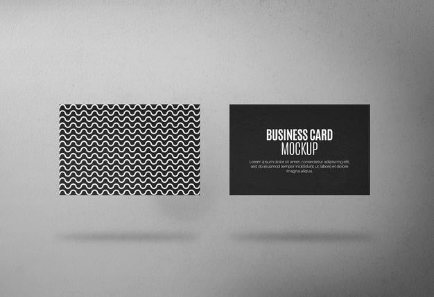 Free Pack Of Black And White Business Cards Mockup Psd