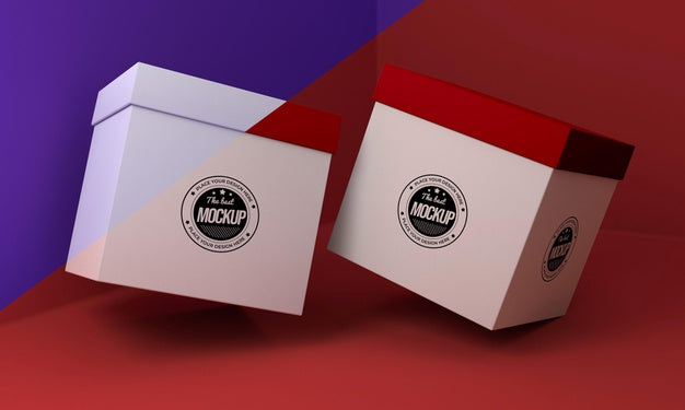 Free Packaging Box Mock-Up Arrangement Psd