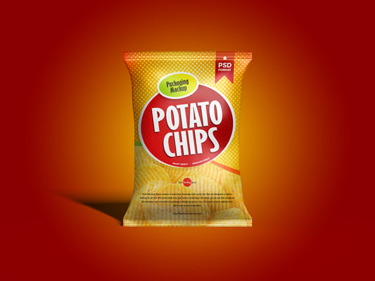 Free Packaging Chips Bag Mockup Psd