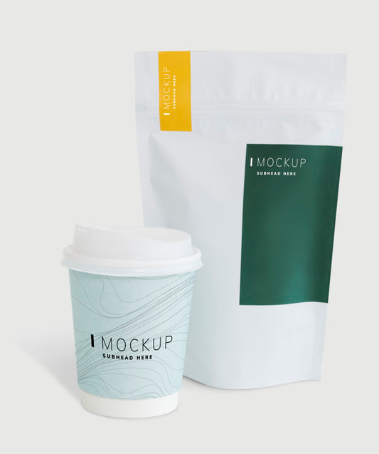 Free Packaging Mockup For A Coffee Shop Psd