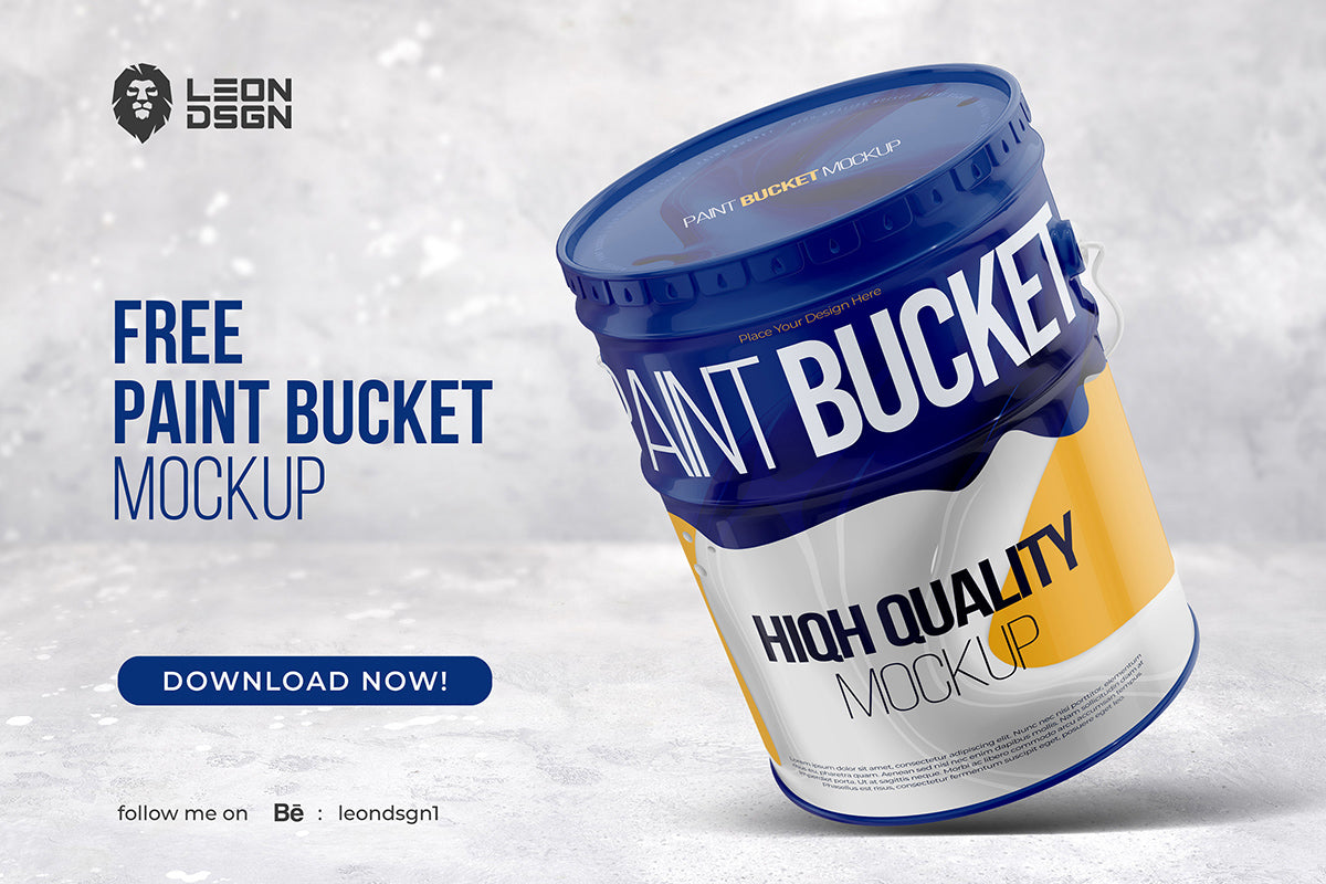 Free Paint Bucket Mockup