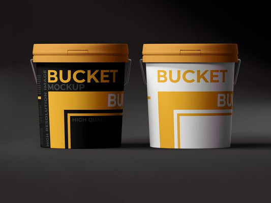 Free Paint Plastic Bucket Mockup Psd