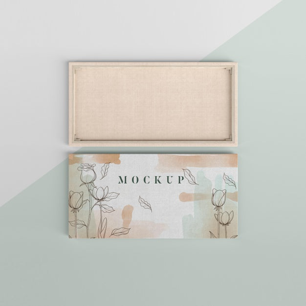 Free Painting Canvas Mock With Linen Fabric Psd