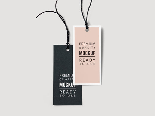 Free Pair Of Fashion Label Tag Mockups Psd