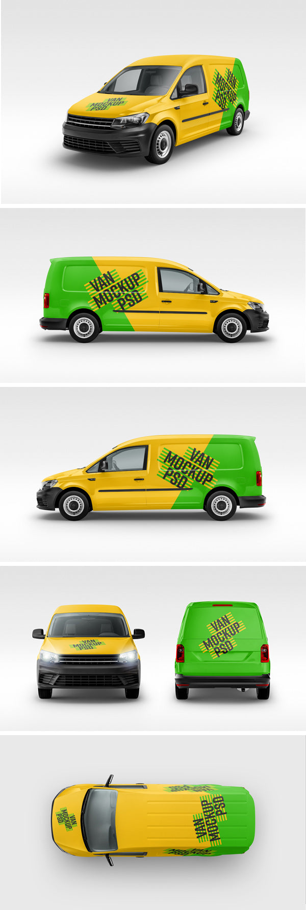 Free Panel Van Mockup Psd – 6 Angles