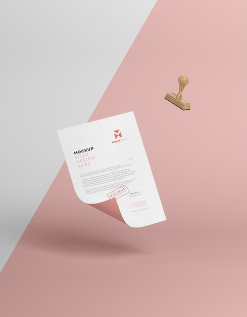 Free Paper And Seal Mock-Up Arrangement Psd