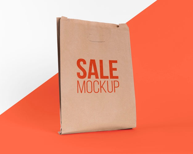 Free Paper Bag Concept With Mock-Up Psd