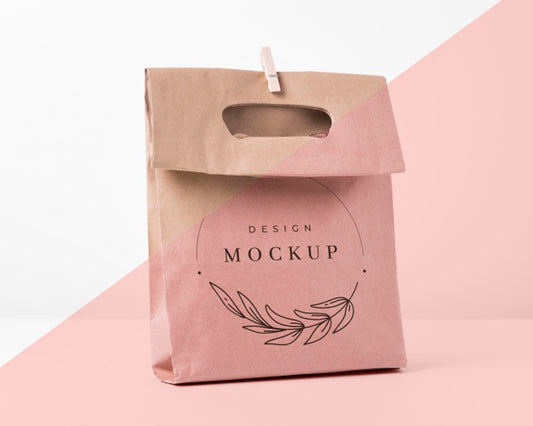 Free Paper Bag Concept With Mock-Up Psd