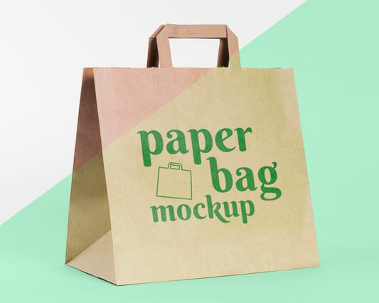 Free Paper Bag Concept With Mock-Up Psd