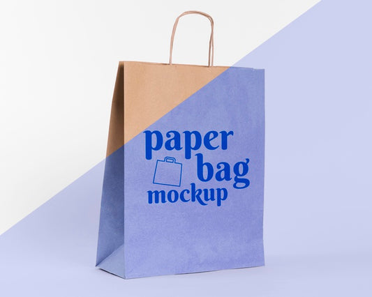 Free Paper Bag Concept With Mock-Up Psd