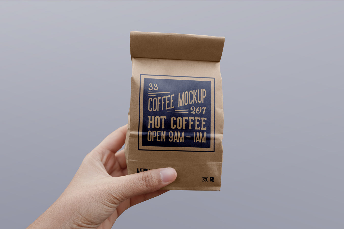 Free Paper Coffee Bag Psd Mockup