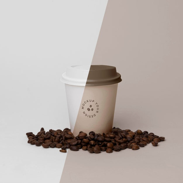 Free Paper Cup With Coffee Mock Up Psd