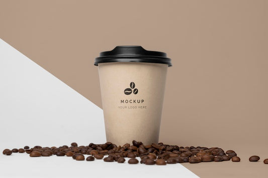 Free Paper Cup With Coffee Mock Up Psd