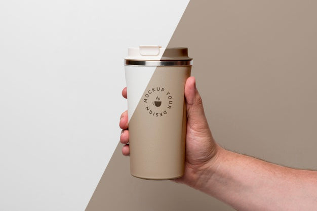 Free Paper Cup With Coffee Mock Up Psd