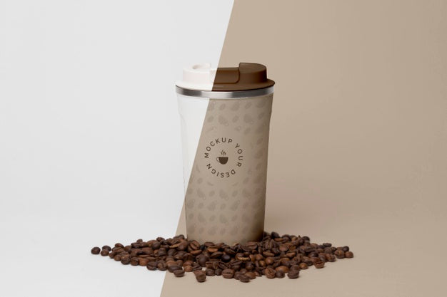 Free Paper Cup With Coffee Mock Up Psd