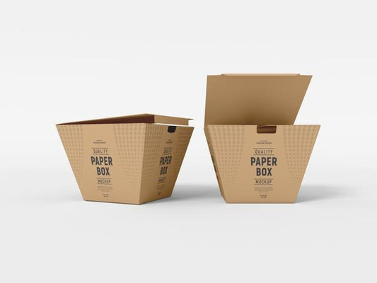 Free Paper Food Box Packaging Mockup Psd