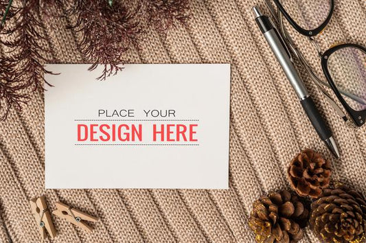 Free Paper Greeting Card Psd Mockup Psd