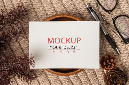 Free Paper Greeting Card Psd Mockup Psd