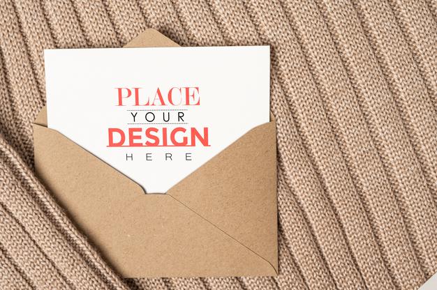 Free Paper Greeting Card Psd Mockup Psd