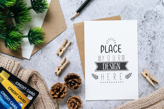 Free Paper Greeting Card Psd Mockup Psd