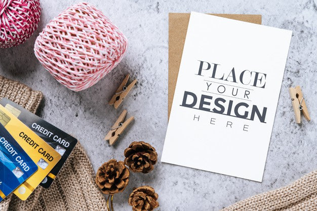 Free Paper Greeting Card Psd Mockup Psd