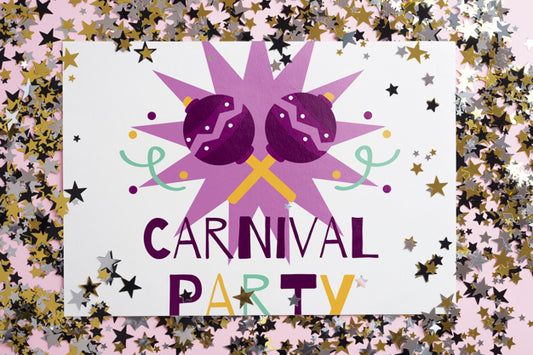 Free Paper Mockup For Carnival Psd