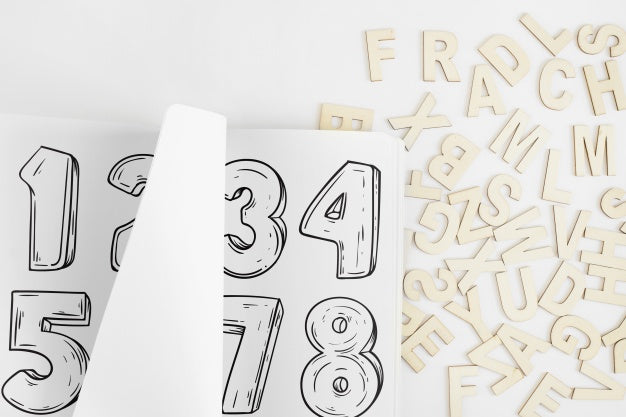 Free Paper Mockup With Alphabet Psd