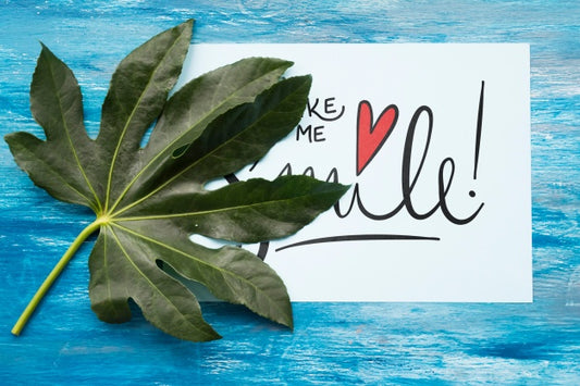 Free Paper Mockup With Floral Decoration Psd