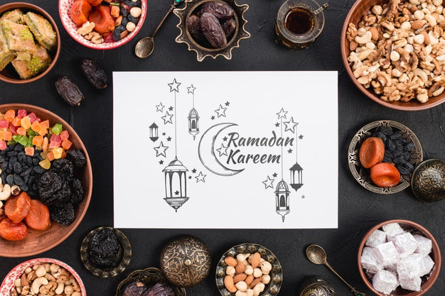 Free Paper Mockup With Ramadan Concept Psd