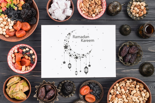 Free Paper Mockup With Ramadan Concept Psd