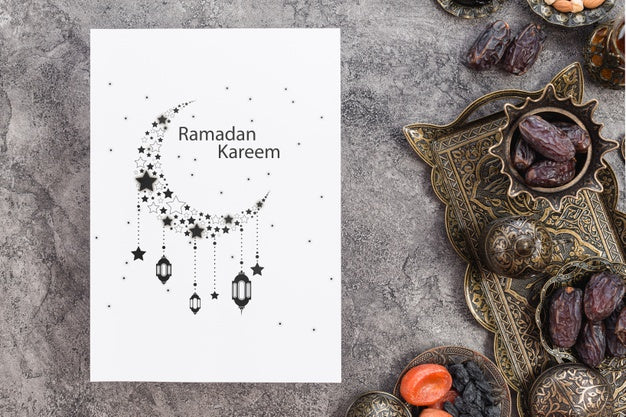 Free Paper Mockup With Ramadan Concept Psd