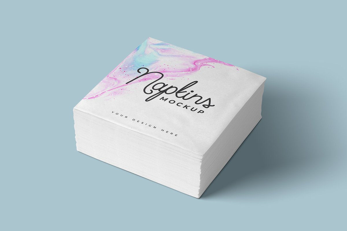 Free Paper Napkins Mockup