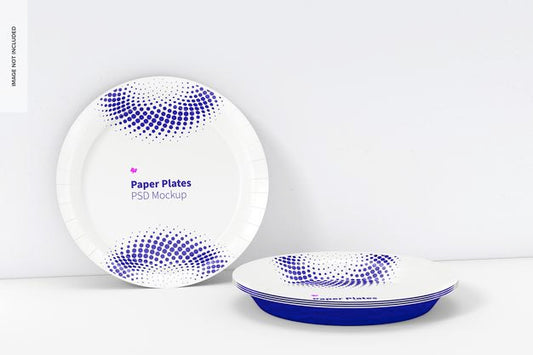 Free Paper Plates Mockup Psd