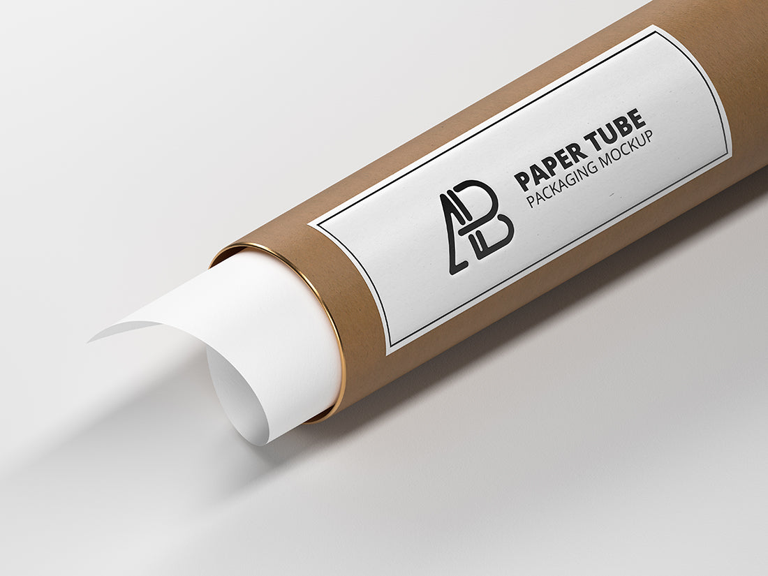 Free Paper Tube Packaging Mockup