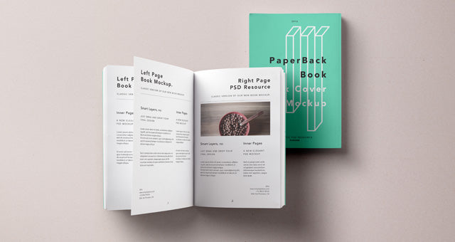 Free Paperback Psd Book Mockup Vol2