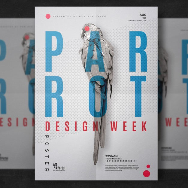 Free Parrot Flyer Template Psd