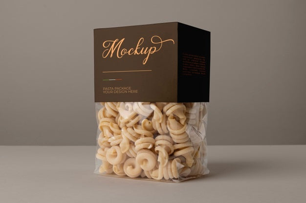 Free Pasta Packaging Mockup Design Psd