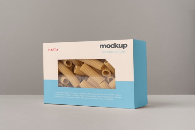 Free Pasta Packaging Mockup Design Psd