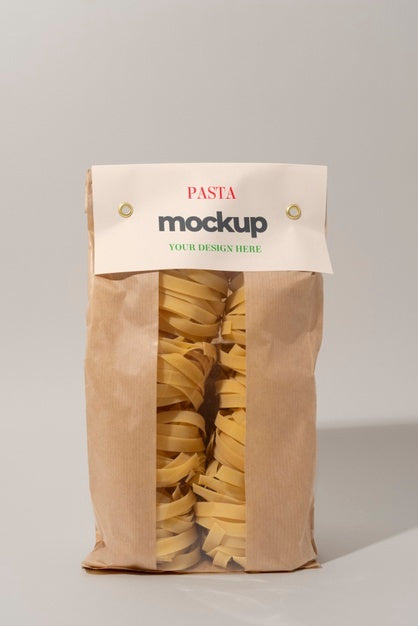 Free Pasta Packaging Mockup Design Psd