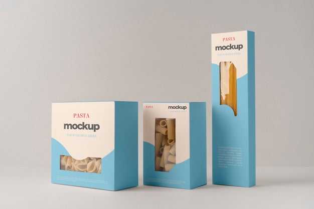 Free Pasta Packaging Mockup Design Psd