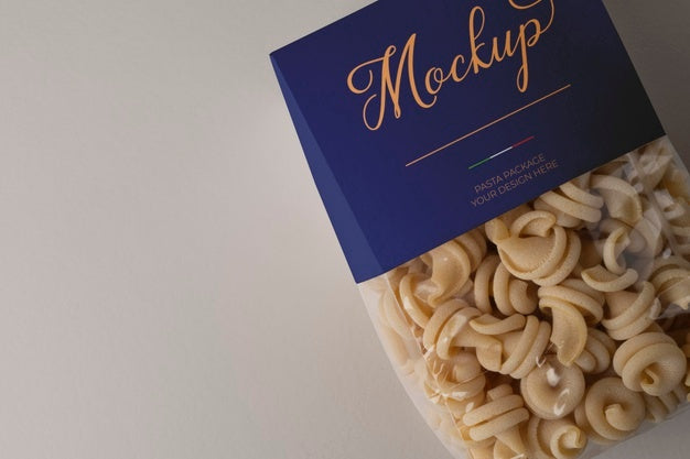 Free Pasta Packaging Mockup Design Psd