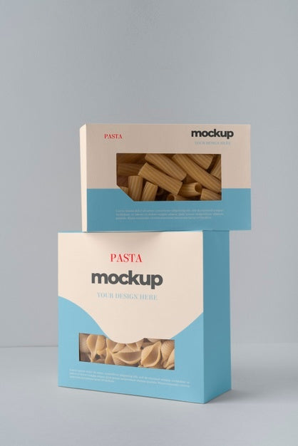 Free Pasta Packaging Mockup Design Psd