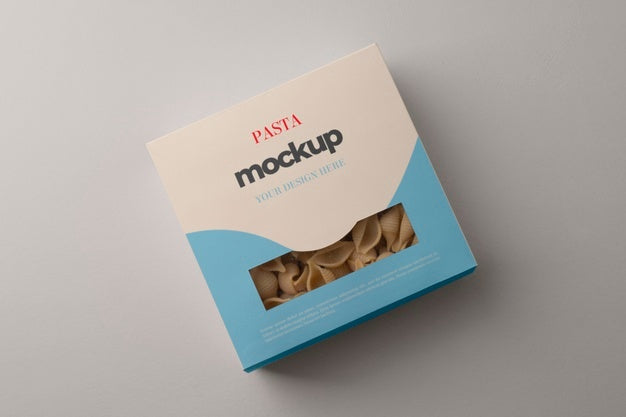 Free Pasta Packaging Mockup Design Psd