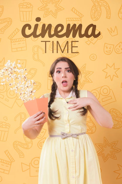 Free Pastel Spring Cinema Concept Psd