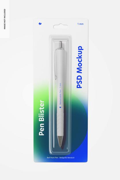 Free Pen Blister Mockup Psd