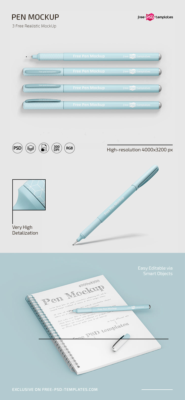 Free Pen Mockup