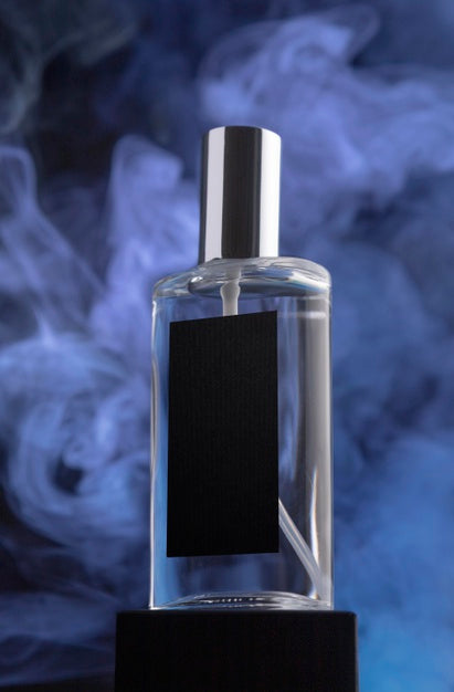 Free Perfume Bottle And Purple Smoke Psd