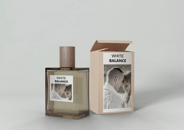 Free Perfume Bottle Beside Perfume Box Psd