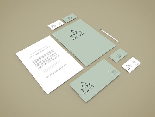 Free Perspective Branding Stationery Mockup